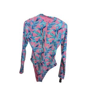 Swim Fix One‎ piece bathing suit size large love palms